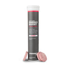 4Endurance Pro Energy Boost - 20 comprimidos efervescentes sabor frambuesa, tubo negro con texto blanco y rojo sobre fondo blanco.