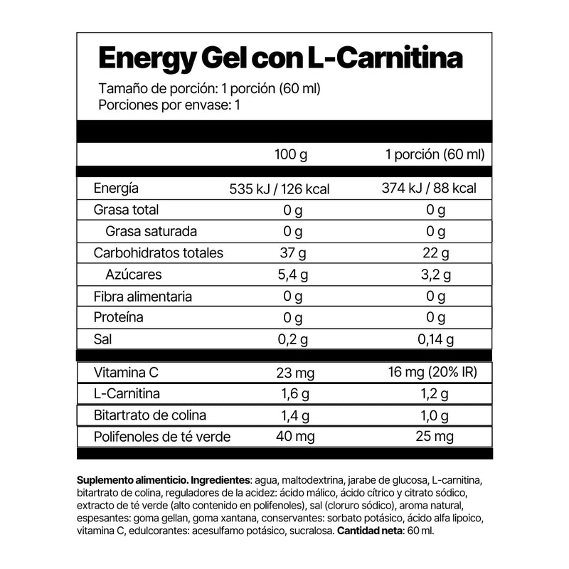 Energy Gel con L-Carnitina