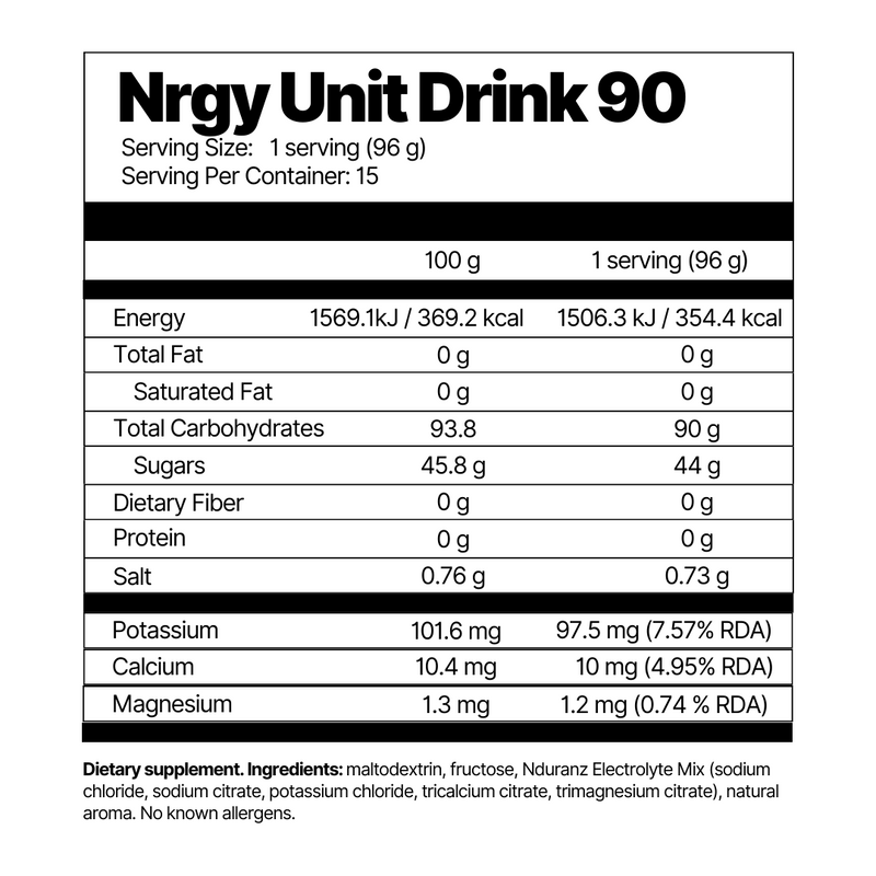 Nrgy Unit Drink 90 (nuevo sabor)