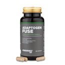 4Endurance Pro Adaptogen Fuse - 60 cápsulas, frasco marrón oscuro con tapa dorada y banda de etiqueta verde sobre fondo blanco.