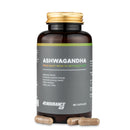 4Endurance Pro Ashwagandha - 90 cápsulas sabor Ashwagandha, frasco ámbar oscuro con tapón de rosca dorado sobre fondo blanco.