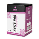 4Energy Salty Bar - 45 g sabor frambuesa, envase con diseño rosa y negro, ilustración de frambuesa sobre fondo blanco.
