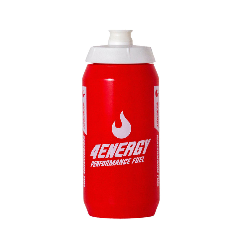 4Energy Sports Bottle 4Energy - 550 ml white flavor, red bottle with white lid, red flame icon, black brand text on white background.