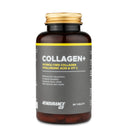 4Endurance Pro Collagen+ - 90 comprimidos Collagen+, frasco marrón con tapa dorada, etiqueta blanca con banda amarilla sobre fondo blanco.
