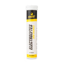 4Energy Electrolytes - 20 comprimidos efervescentes sabor cítricos, tubo blanco con etiqueta vertical amarilla y negra sobre fondo blanco.