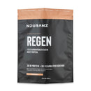 NDURANZ Regen Complete Recovery Formula - 920 g sabor avellana, bolsa centrada con texto nutricional, tapa resellable.