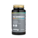 4Endurance Pro TG Omega 3 - 60 cápsulas blandas, frasco con tapa dorada y etiqueta gris que menciona los beneficios para la salud sobre fondo blanco.