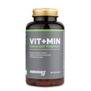4Endurance Pro Vit+Min - 90 cápsulas, frasco marrón con tapa dorada y etiqueta gris con texto verde y blanco sobre fondo blanco.