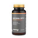 4Endurance Pro Natural Vitamin C - 60 cápsulas, frasco con tapa dorada, etiqueta de beneficios para la salud y diseño negro y dorado.