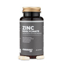 4Endurance Pro Zinc Chelate (bisglicinato) - 60 cápsulas, frasco marrón con tapa dorada y etiqueta gris sobre fondo blanco.